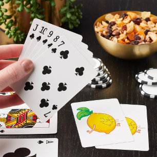 Karteikarten mit Cartoon-Limonen Spielkarten