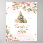 Karten abgifts Winter Weihnachtsbaum Babydusche Poster (Vorne)