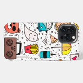 Karten-Abstrakte Kunst iPhone Hülle (Rückseite (Horizontal))