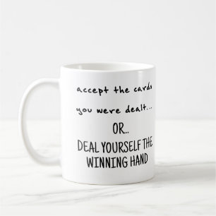 Karten akzeptieren oder die Tasse des Gewinns über