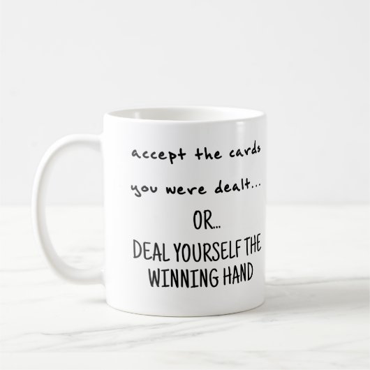 Karten akzeptieren oder die Tasse des Gewinns über (Links)