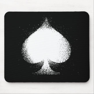 Karten-Anzug Spaten weißer Grunge Mousepad
