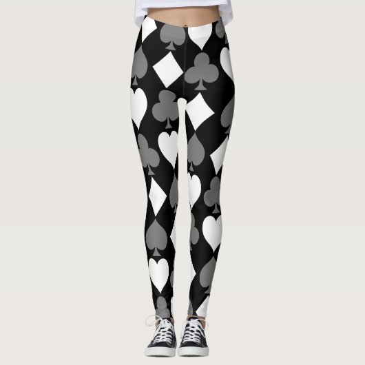 Karten-Anzüge, einfarbig Leggings (Vorderseite)