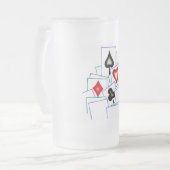 Karten-Anzüge Mattglas Bierglas (Vorderseite Links)