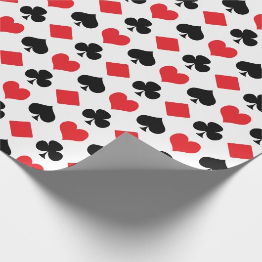 Karten-Anzugs-Muster Geschenkpapier (Ecke)