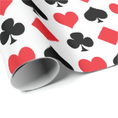 Karten-Anzugs-Muster Geschenkpapier (Rolleneckpunkt)