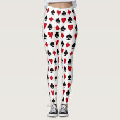 Karten-Anzugs-Poker-Art-glückliche Leggings (Vorderseite)