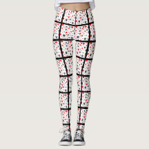 Karten-Anzugs-Schwarz-Leggings