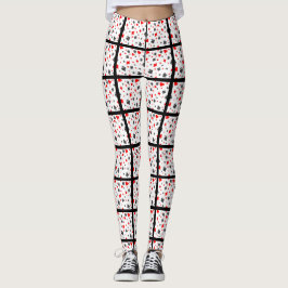 Karten-Anzugs-Schwarz-Leggings Leggings