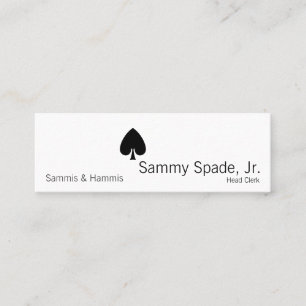 Karten-Anzugs-Spaten Mini Visitenkarte