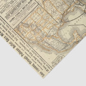 Karten-Atlantik-Küsten-Linie Seidenpapier (Ausschnitt)