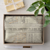 Karten-Atlantik-Küsten-Linie Seidenpapier (Geschenk)