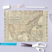 Karten-Atlantik-Küsten-Linie Seidenpapier (Handwerk)