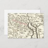 Karten-Benjamin-Bar Mitzvah Israels danken antikes Dankeskarte (Vorne/Hinten)