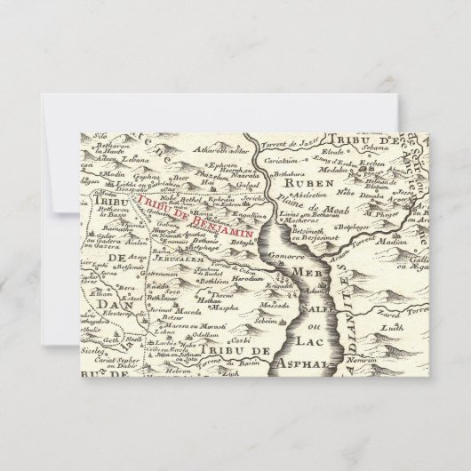 Karten-Benjamin-Bar Mitzvah Israels danken antikes Dankeskarte (Vorderseite)