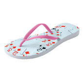 Karten bis fünf spielen, badesandalen (Schrägansicht)