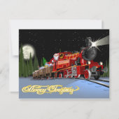 Karten Cartoon Snta Express Postkarte (Vorderseite)