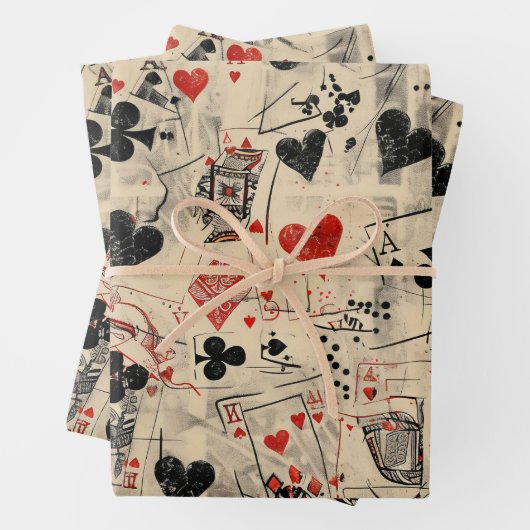 Karten Collage Muster Geschenkpapier Set (Beispiel)