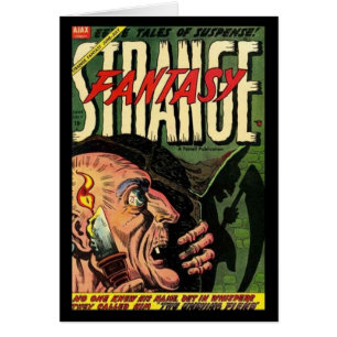 Karten Comic Buchcover Vintag