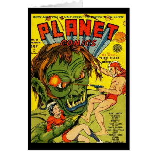 Karten Comic Buchcover Vintag