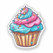 Karten-Cupcake Aufkleber (Vorderseite)