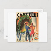 Karten der Einladungen Vintage Kuba Plakate (Vorne/Hinten)