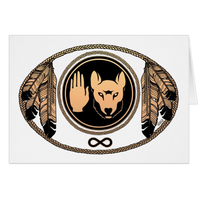 Karten der ersten Nationen Metis Wolf Nationale Ar (Vorderseite (Horizontal))