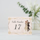 Karten der Vintagen Tischnummer der 1920er Jahre (Stehend Vorderseite)