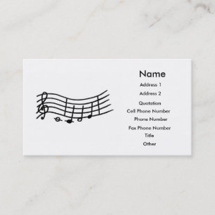 Karten des kundenspezifischen Musiknoten- u.