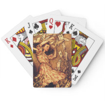 Karten, die auf Alicen im Wunderland fallen, spiel