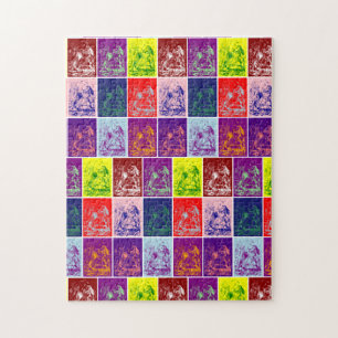 Karten, die auf der Kunst des Alice-Pops herunter  Puzzle