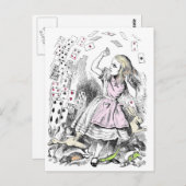 Karten, die die Alice angreifen Postkarte (Vorne/Hinten)