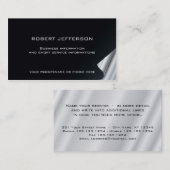 Karten-elegantes Schwarz-weißes Visitenkarte (Vorne/Hinten)