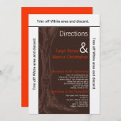 Karten-Fall-Baum-Initiale der Richtungs-3.5x6 Einladung (Vorne/Hinten)