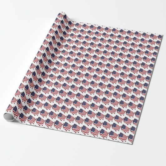 Karten-Flagge USA-Packpapier Geschenkpapier (Ungerollt)