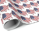 Karten-Flagge USA-Packpapier Geschenkpapier (Rolleneckpunkt)