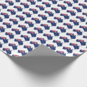 Karten-Flaggen-Australien-Packpapier Geschenkpapier (Ecke)