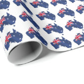 Karten-Flaggen-Australien-Packpapier Geschenkpapier (Rolleneckpunkt)
