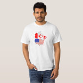 Karten-Flaggen KANADAS USA T-Shirt (Vorne ganz)