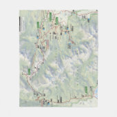 Karten-Fleecedecke des felsiger Berg (Colorado) Fleecedecke (Vorderseite)