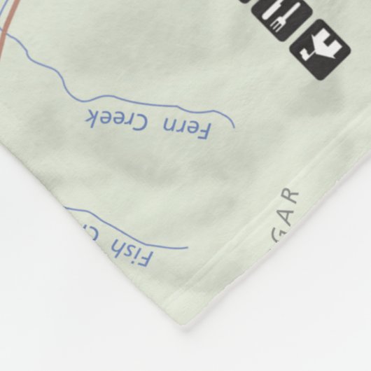 Karten-Fleecedecke des Gletschers (Montana) Fleecedecke (Ecke)