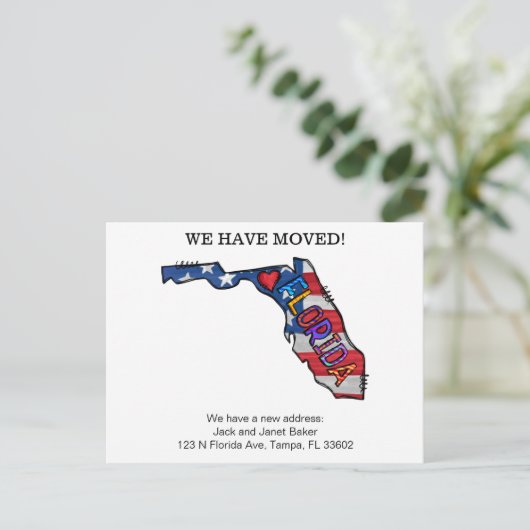 Karten für Ankündigungen von Staat in Florida (Stehend Vorderseite)