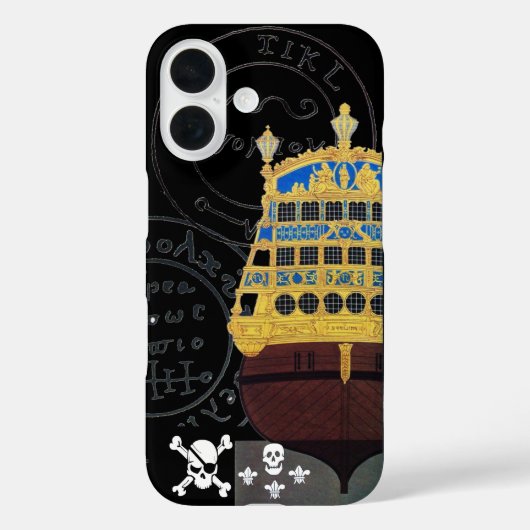 KARTEN FÜR ANTIQUE GALLEON UND PIRATE Case-Mate iPhone HÜLLE (Rückseite)