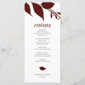 Karten für Burgundy Wedding Theme (Vorderseite)