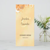 Karten für das Abendessen von Elfenbein und Gold H (Stehend Vorderseite)