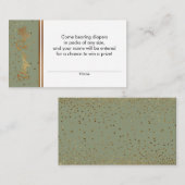 Karten für das Gepäck und das Gold Confetti-Windel (Vorne/Hinten)