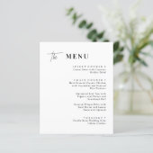 Karten für das Schwarz-Weiß-Hochzeitessen (Stehend Vorderseite)