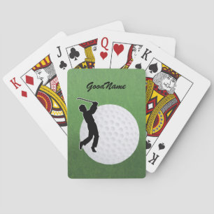 Karten für den Golfer, personalisieren mit Namen Spielkarten