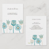 Karten für die Anfahrt zum Empfang Hochzeitskarten (Vorne/Hinten)