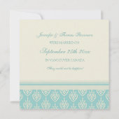 Karten für die Ankündigung von Aqua- und Cremerück (Rückseite)